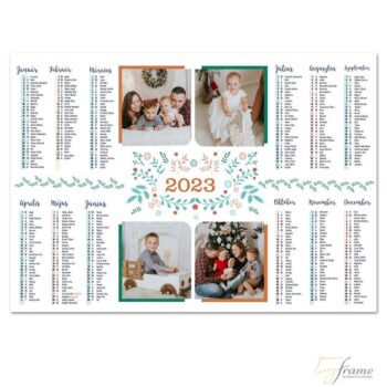 2023-as 1 oldalas fóliázott naptár