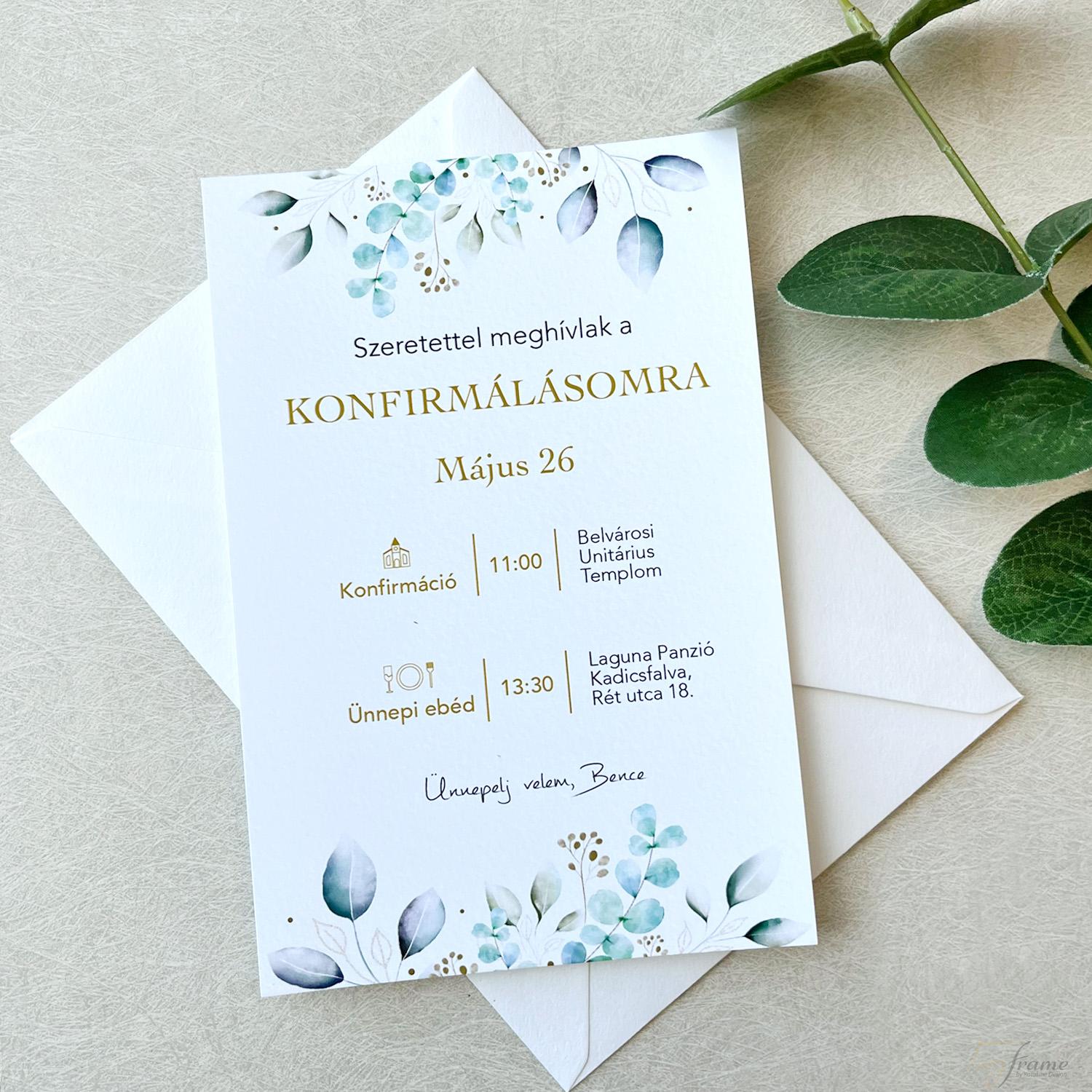 Meghívó konfirmálásra