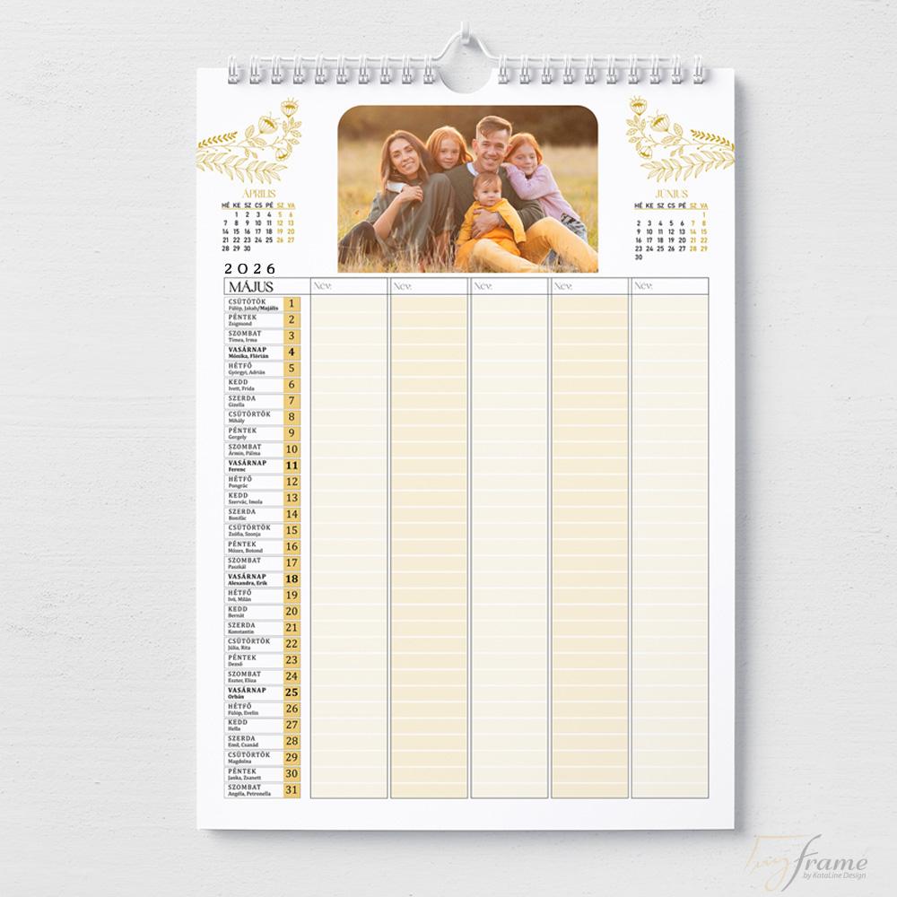 Calendar de perete personalizata cu 13 pagine tip planner