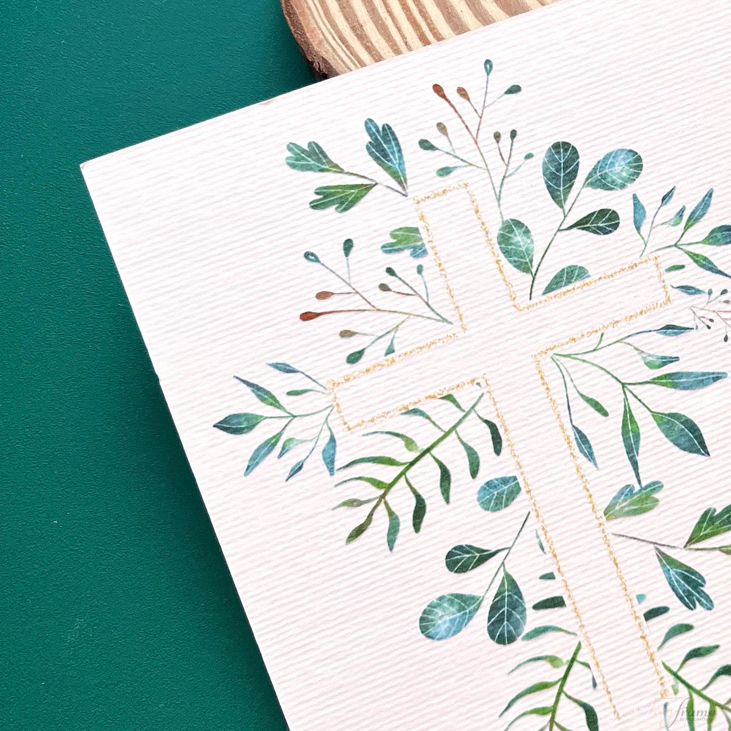 Meghívó elsőáldozásra – Kereszt szimbólum