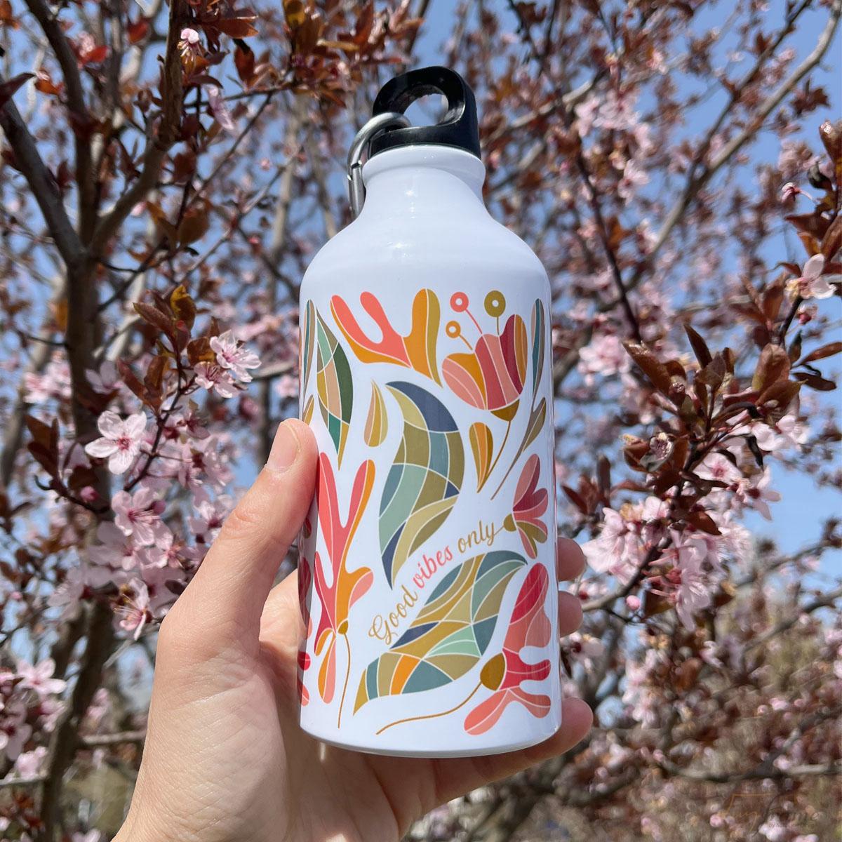 Good vibes only! - alumínium kulacs 500 ml.