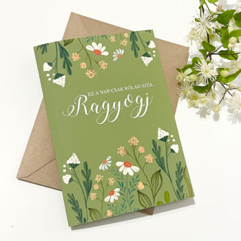 „Ragyogj” virágmintás képeslap