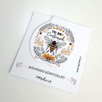 Mágneses könyvjelző méhecskés mintával